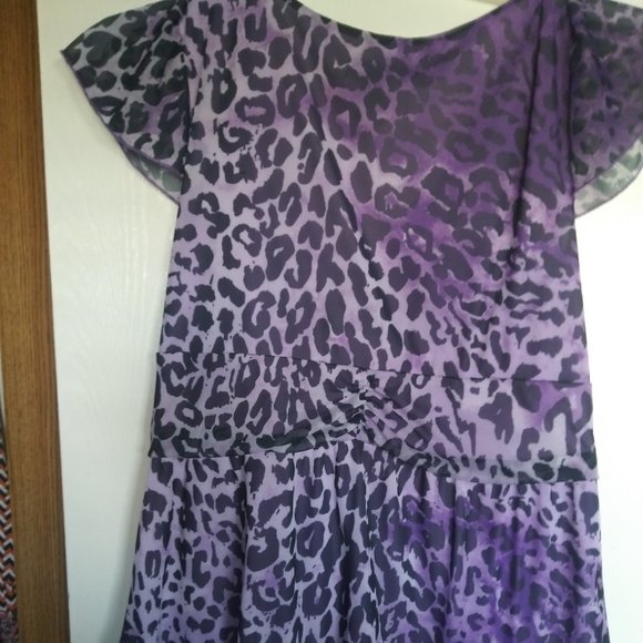 INC. Purple Leopard print summer top - Picture 2 of 3